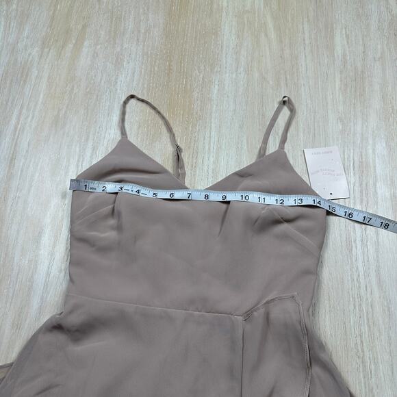 NWT Birdy Grey Taupe Theresa Chiffon Formal Bridesmaid Evening Gown Dress XS - Picture 8 of 16